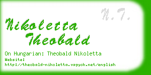 nikoletta theobald business card